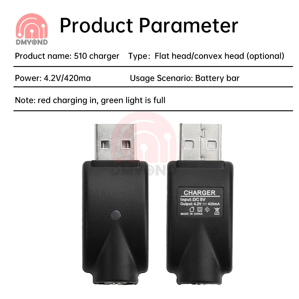 smart usb charger for 510 thread vape batteries Randy's 510 Thread USB Smart Charger main image 0