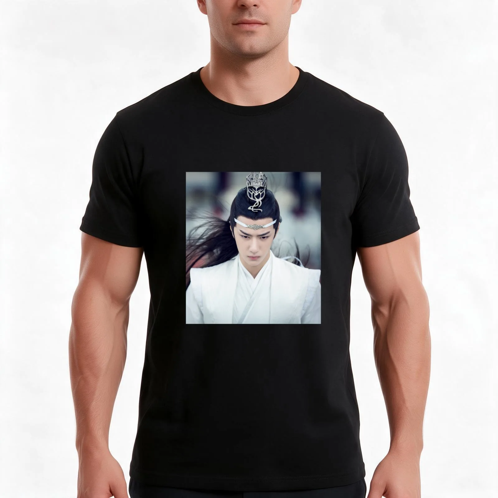 The Untamed Wang Yibo 1 T-Shirt, Summer Casual Cotton Tee, Oversized Streetwear Tops, Vintage Graphic Print, Unisex Men Women