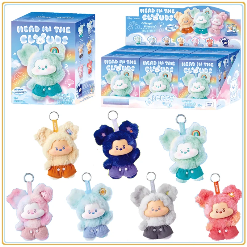 Mickey Head in The Clouds Series Blind Box Vinyl Face Bag Pendant Dolls Trendy Toys Collectible Mystery Box Kids Gift