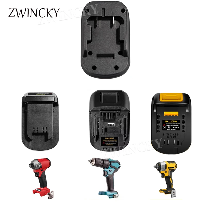 ZWINCKY Battery Adapter For Bauer 20V Lithium Battery Convert To For Makita/Milwaukee/Dewalt 18V Li-ion Battery Electric Tools