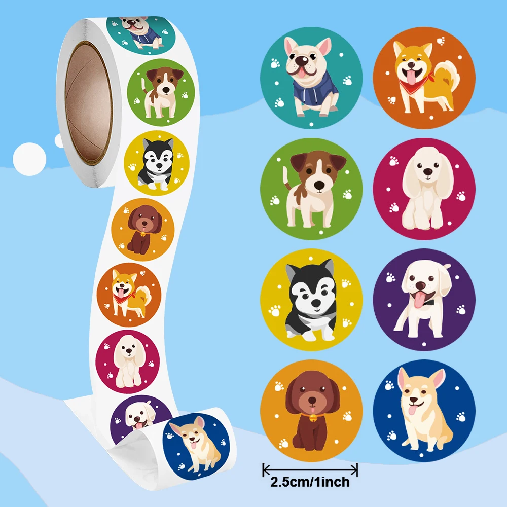 500pcs/roll Cute Animals Stickers Labels Reward Stickers Motivational Stickers For Kids For School Reward Students Teachers