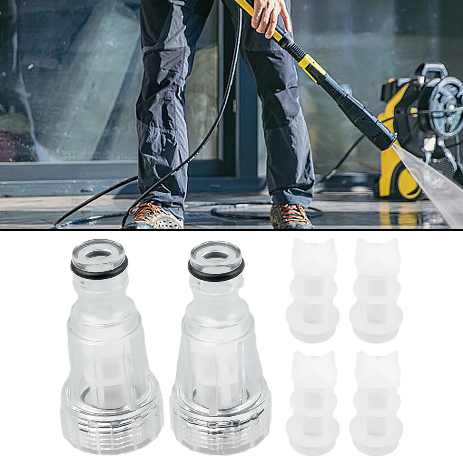 

Connection Filter Set For For K2 Series Pressure Washers Includes 2 Filters and 4 Extra Parts Max Pressure 175PSI