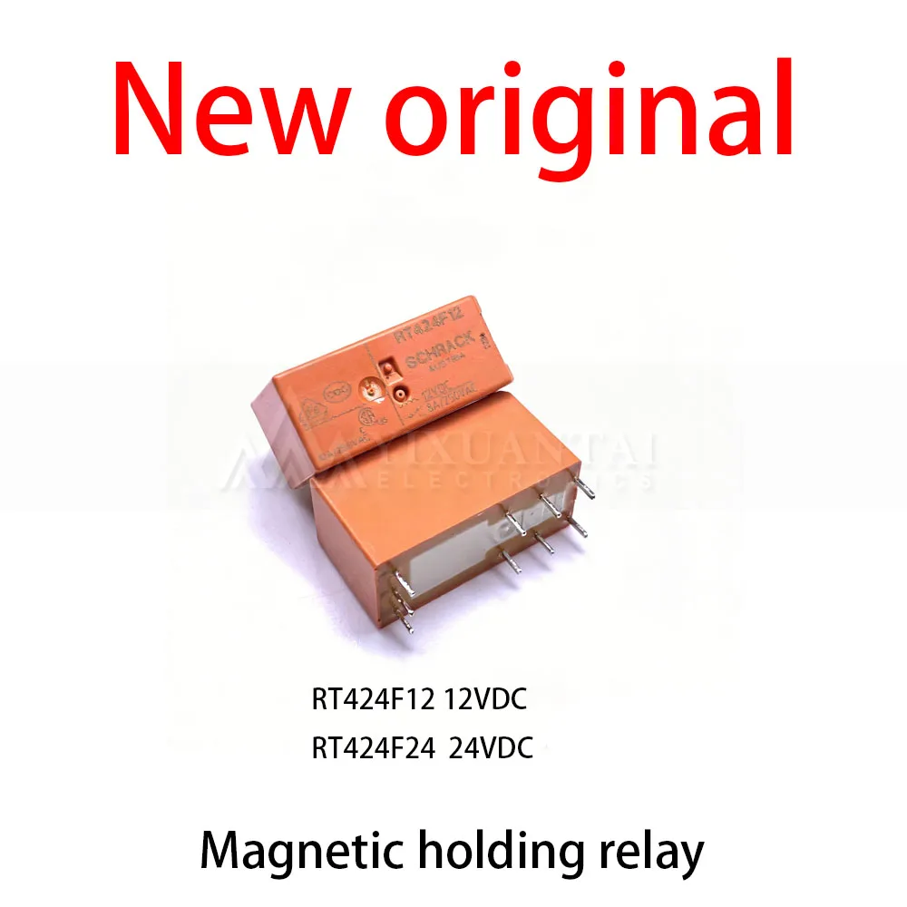 

10 Pcs/Lot New original RT424F12 12VDC RT424F24 24VDC Magnetic holding relay