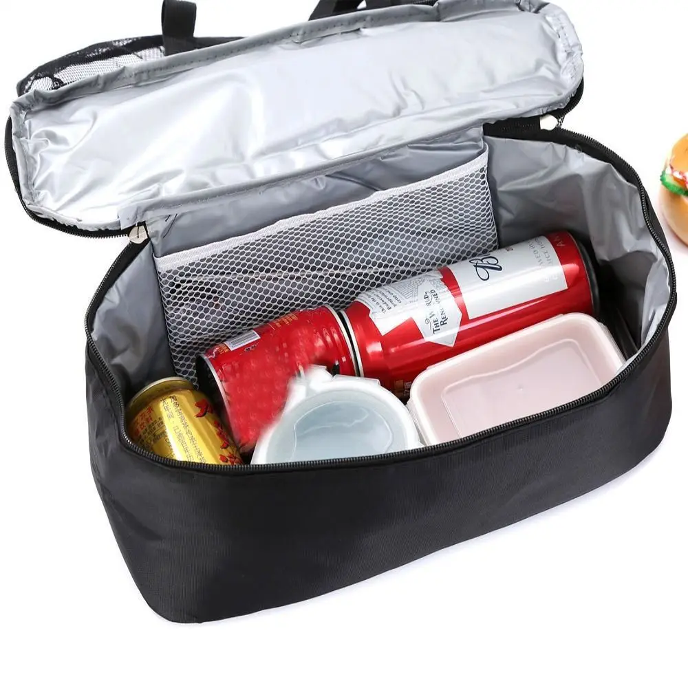 Casual Organizer Bath Toiletry with Cooler Fresh-Keeping Zipper One-Shoulder Bag Women Handbag 2 in 1 Picnic Bag Mesh Beach Bag