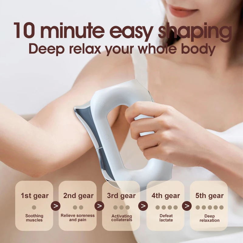 Electric Fascia Gun Electric Muscle Stimulation Massage Heating Muscle Relax Electric Scraping Fascia Knife MusclePain