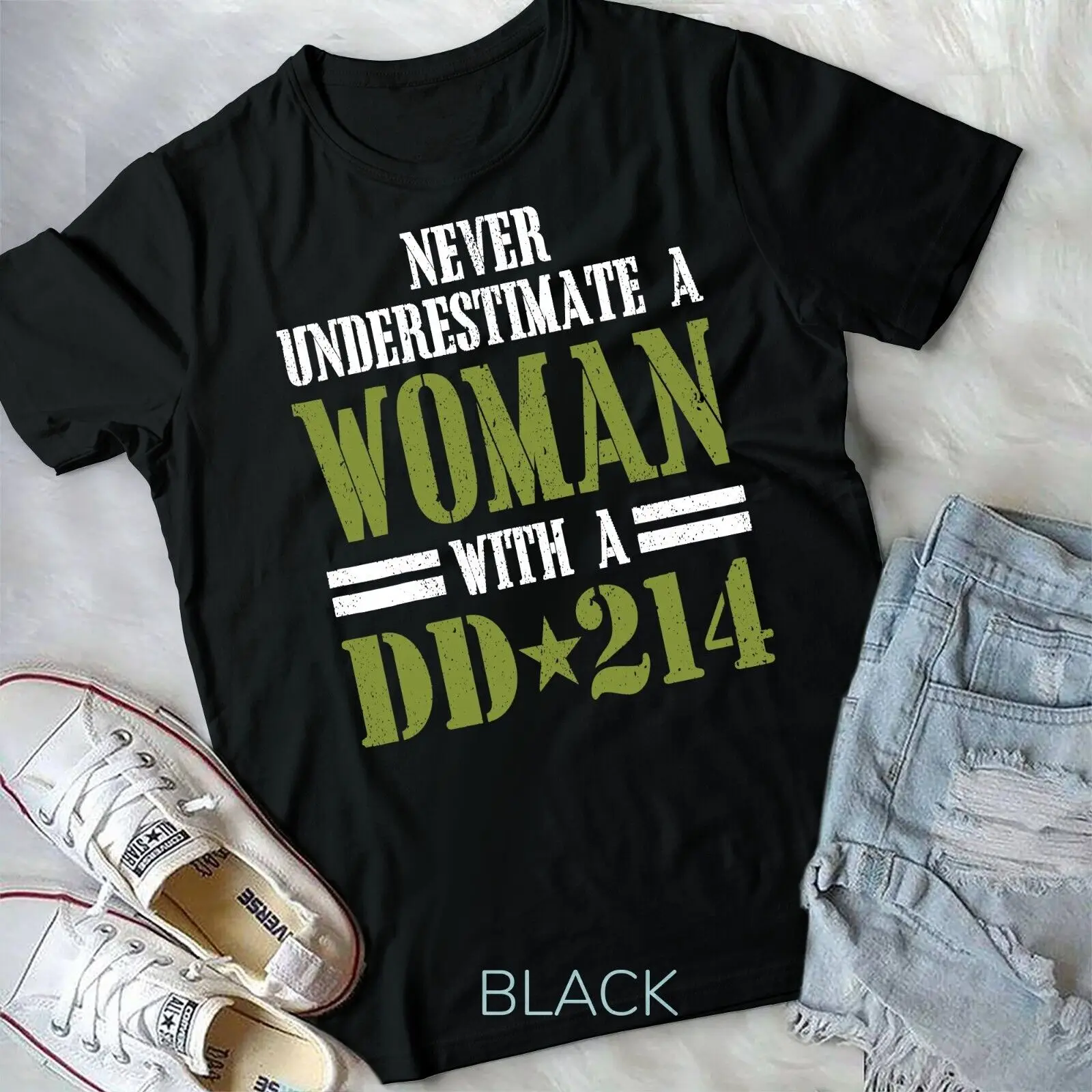 Women With DD-214 Female Veterans Day Gift Shirt T-Shirt Unisex T-shirt