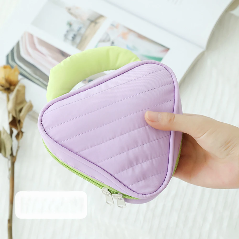 Women Makeup Bag Travel Cosmetic Pouch Mini Triangle Toiletries Box Organizer With Zipper Kawaii Beauty Case Accessories 2023