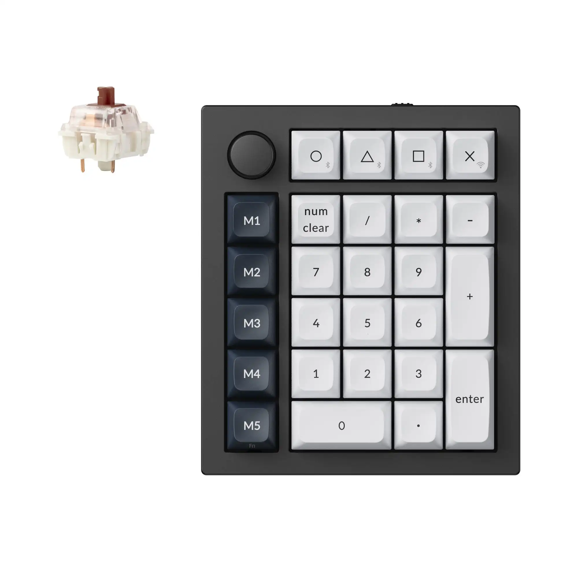 Imagem -02 - Keychron q0 Max Personalizado Number Pad com Interruptores Gateron Júpiter Ksa Double-shot Pbt Keycaps