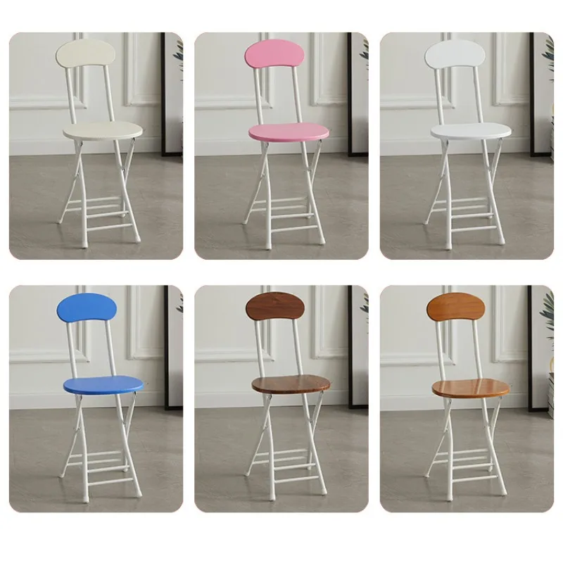 كرسي قابل للطي، كرسي طعام منزلي، كرسي مريح، كرسي خلفي للترفيه، كرسي طاولة، كرسي محمول للكبار، جمال مستدير