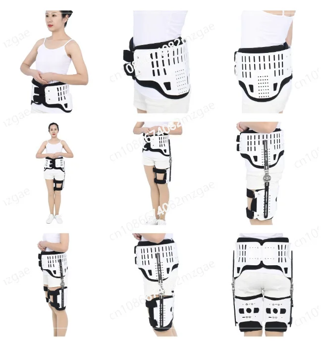

Hip and knee fixation brace Adjustable hip joint femur thigh