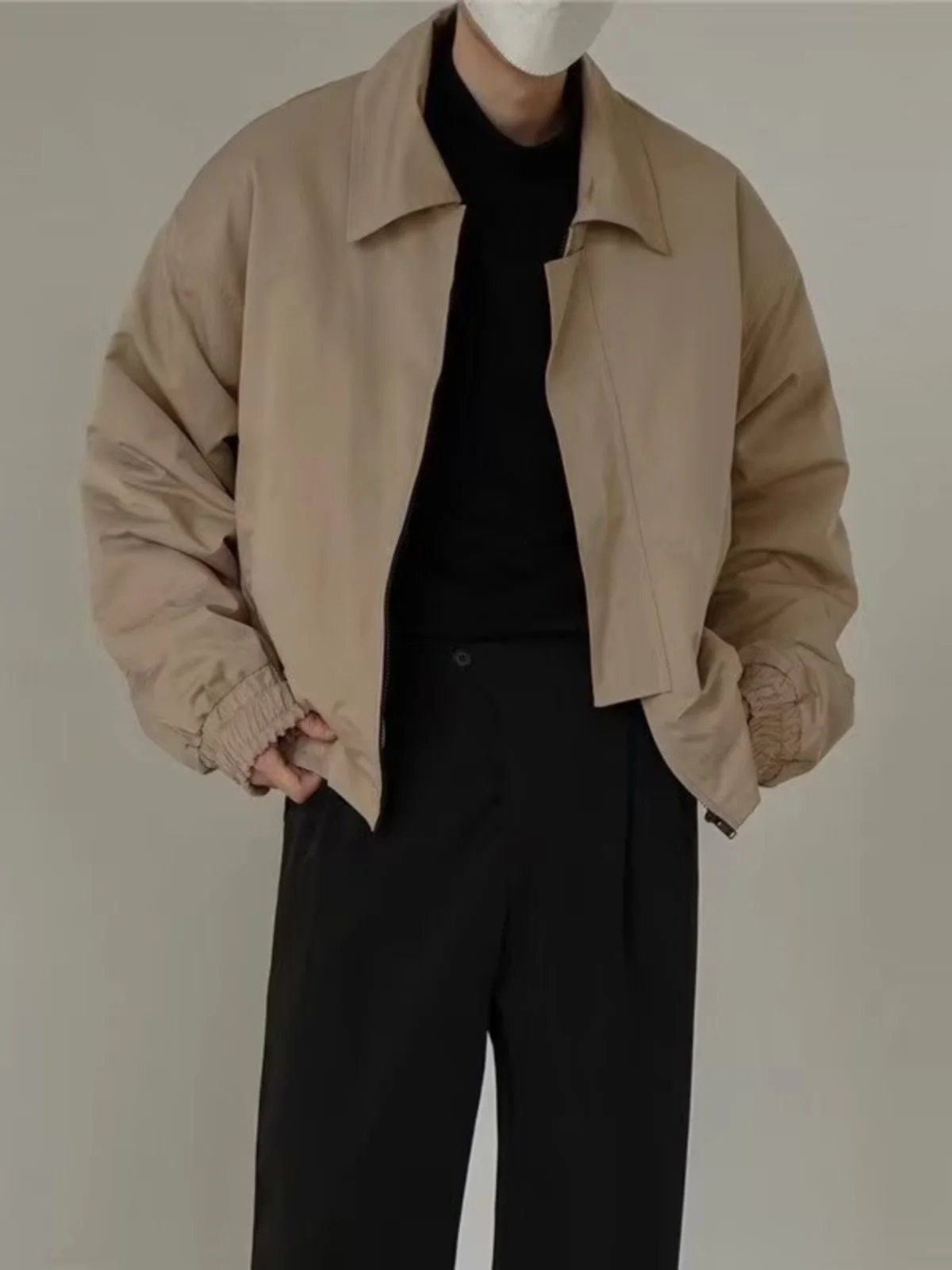 

Lightweight Men's Spring Autumn Pilot Jaet ort Sle Windproof Outerwear Baseball Sunscreen Coat Casual Loose Fit Jeans