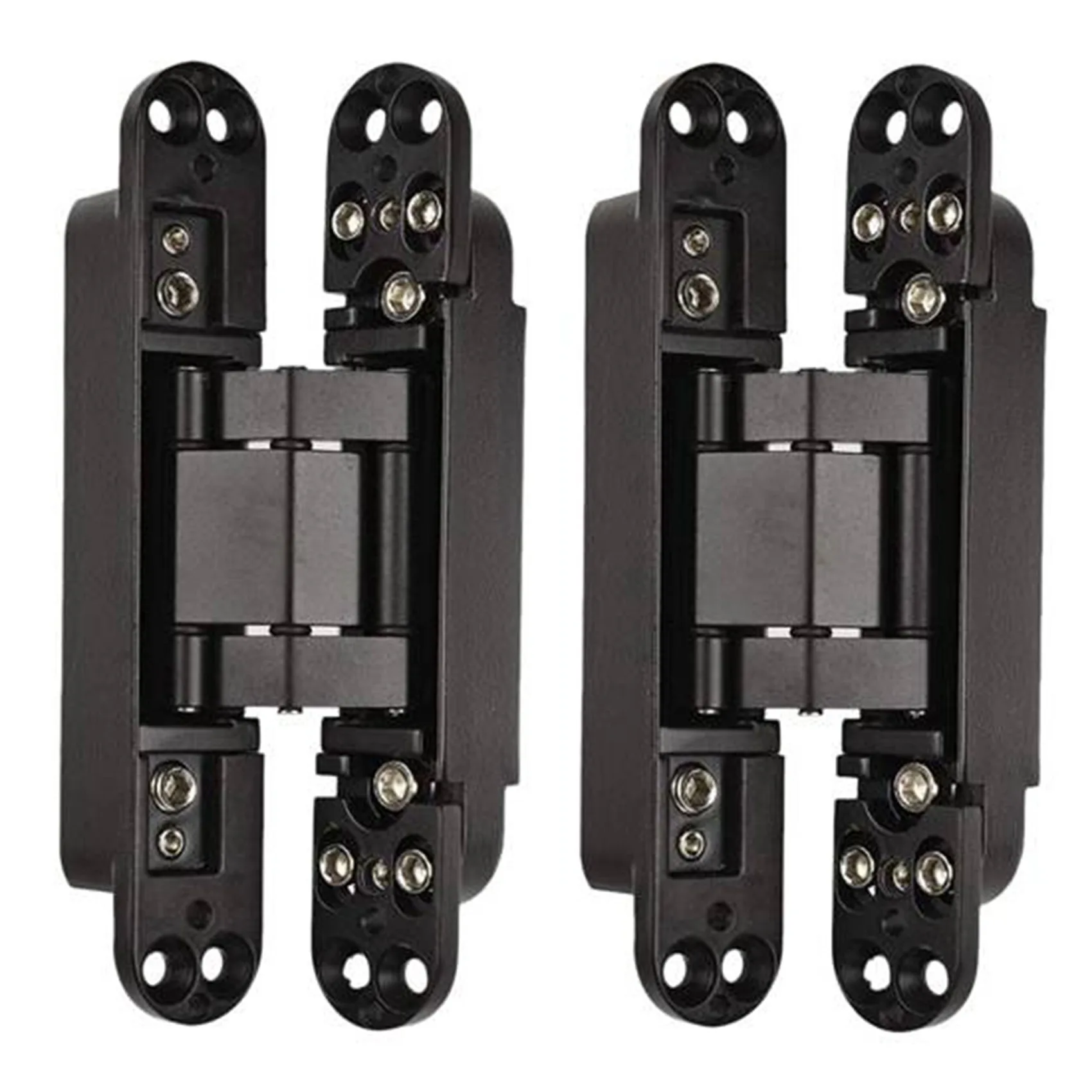 

2PCS 7Inch Concealed Door Hinges 180 Degree Swing Hinges 3 Way Adjustable Butt Hinges