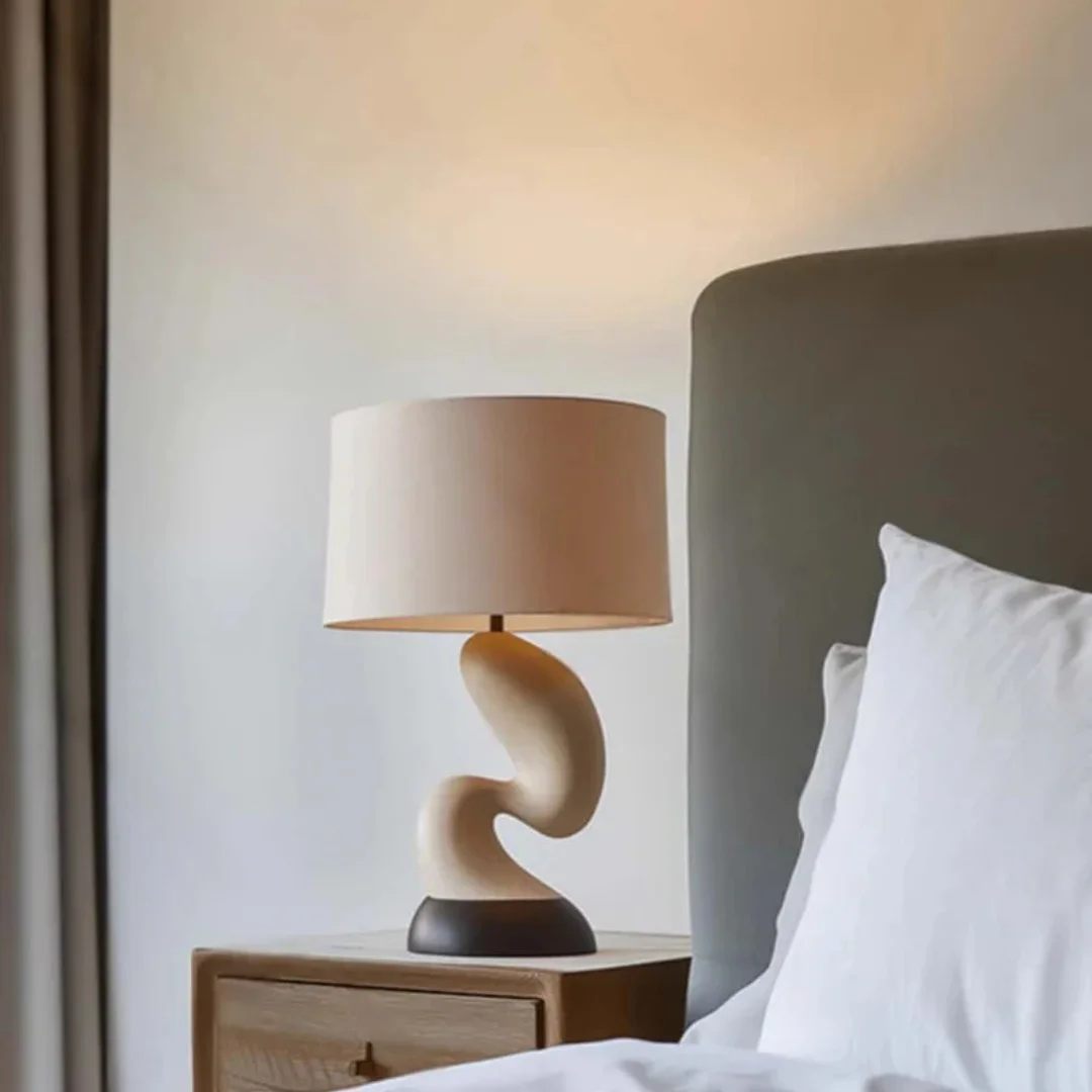 Distorted Curve Hand-carved Engraved Wooden Abstract Flowing Shape Wall-Mounted Tableware For Minimalist Bedroom Decoration