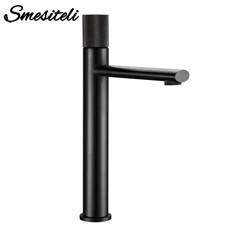 Smesiteli Torneira Cinza de Pia para Banheiro Torneira tipo Misturador de Latão com Alça Única para Água Quente e Fria