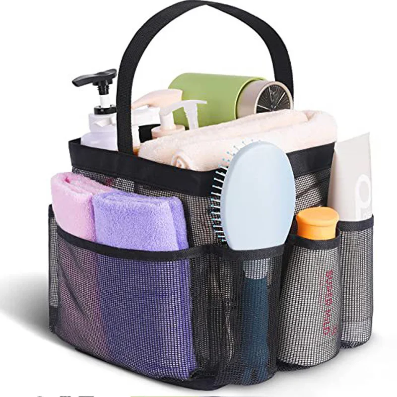 1pc Travel Portable Swimming Organizer Modern Simple Handheld Beach Bag Multifunctional Mesh Wash Bag Fitness Shower Bath Bag