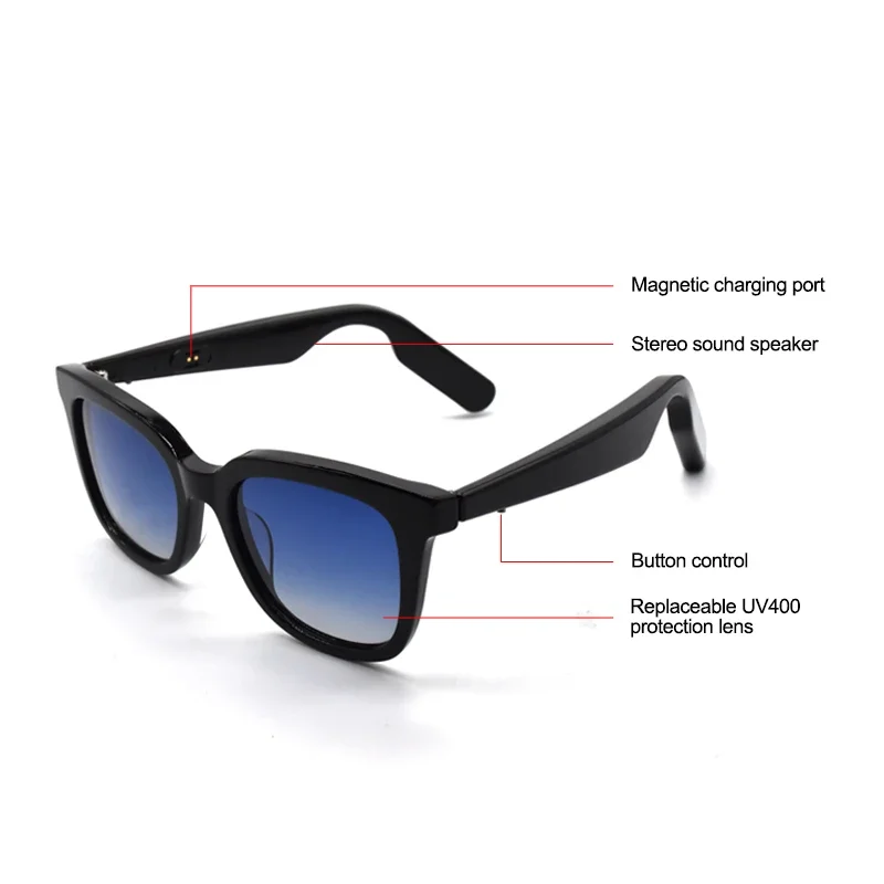 YYHC-2024 Wireless Bluetooth  Anti-bluelight Glasses New Design High Quality Bluetooth Audio Glasses Smart