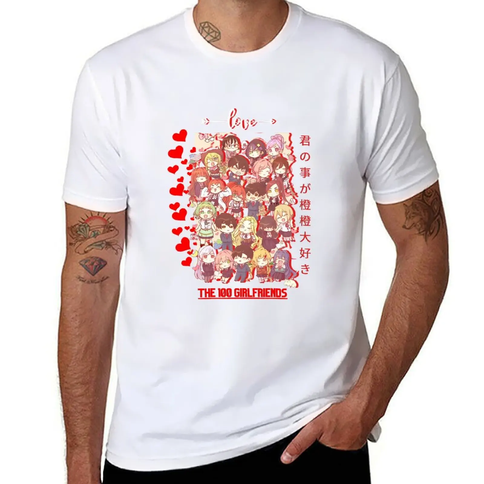 

100 Girlfriends Who Really Love You , kimi no Koto ga Daidaidaidaidaisuki: , anime arth T-Shirt