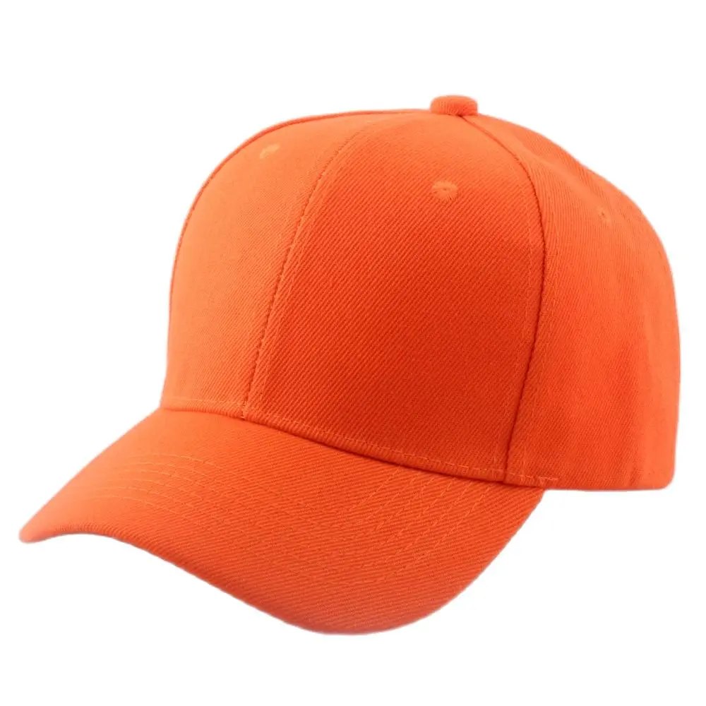 Bright Yellow Green Plain Twill Baseball Cap Blank Casual Hat for Women Men Lime Orange 6 Panel Cap Pre-Curved Visor