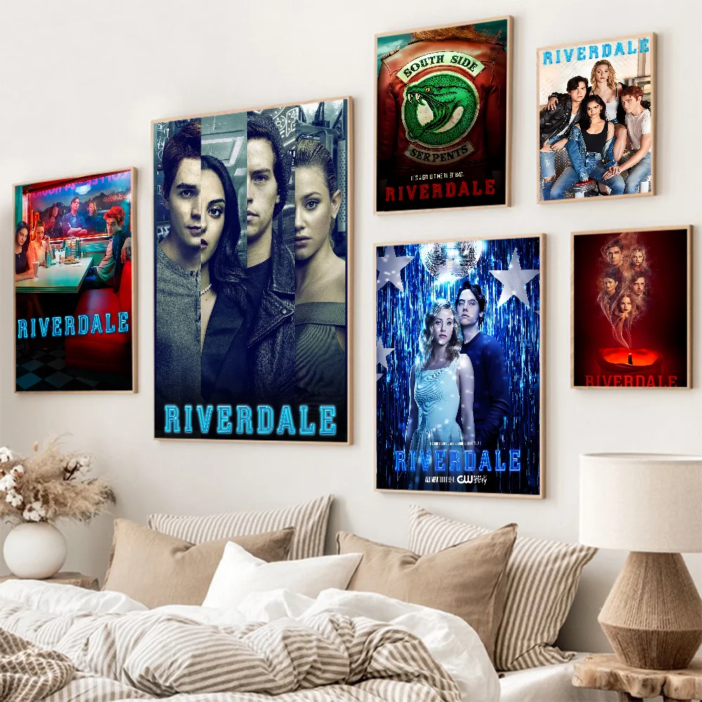 R-Riverdale TV DIY Sticky Poster Waterproof Paper Sticker Coffee House Bar Stickers Wall Painting