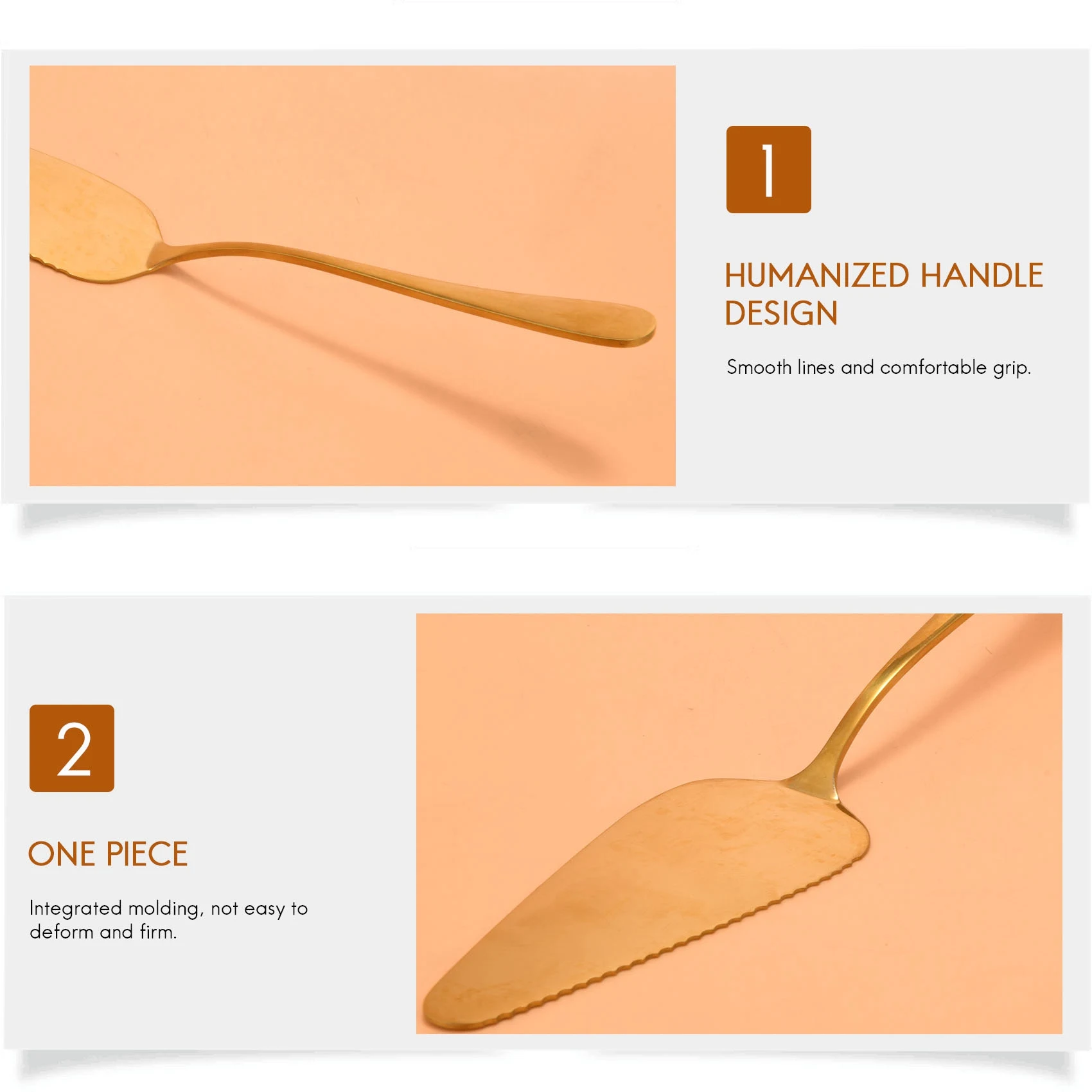 Tools Golden Cake Pie Server, Wedding Cake Knife and Server Set,2 Pieces