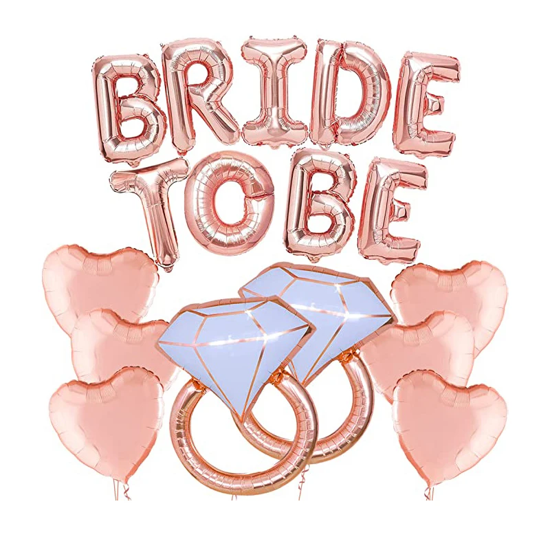 Bachelorette Party Dekorationen Kits Rose Gold Braut Dusche Partei Dekor und Braut zu Werden Luftballons Liefert für Braut Dusche – Detail 2