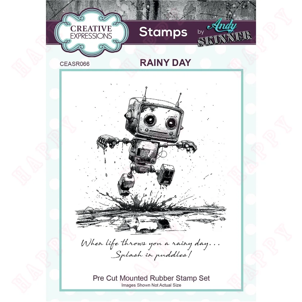 Stamp New 2024 Rainy Day Stamp Silicone Stamps DIY Robot Scrapbooking Molds Decoration Embossed Paper Card Craft Template