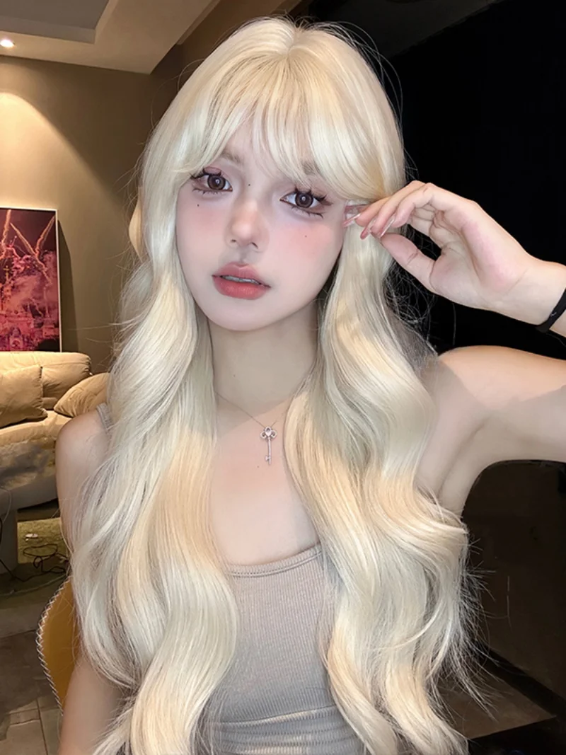 

Ashely Blonde парик для женщин 24-дюймовый длинный волнистый парик из высокотемпературных волокна синтетические парики для ежедневного использования cosplay가발