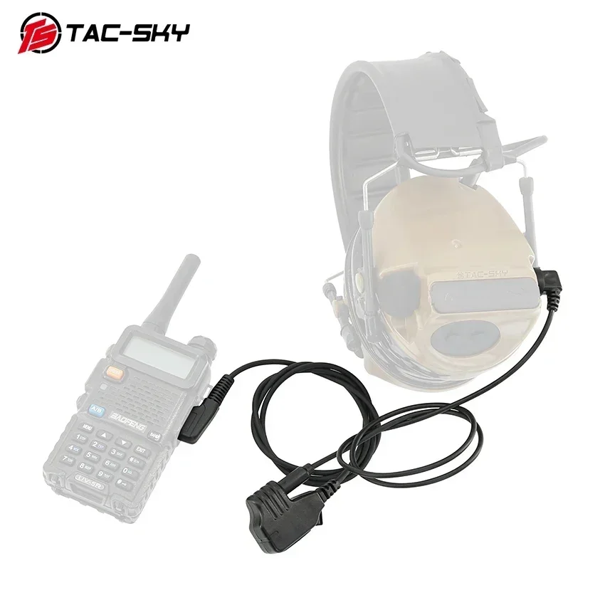 FOR COMTA IPSC Tactical Noise Canceling Headse Microphone PTT K plug 2-pin to 2-pin plug microphone for Baofen intercoms