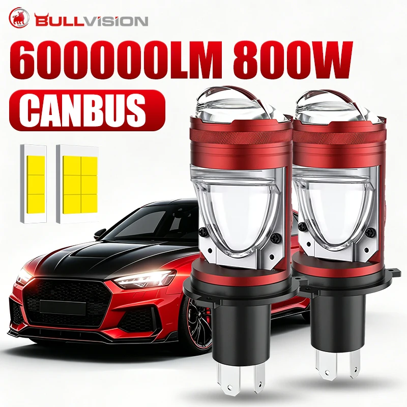 

Светодиодные лампы H4 Canbus для автомобиля, мини-проекторы H4 LED 9003/HB2 для мотоциклов, светодиодные лампы H4 для автомобильных фар.