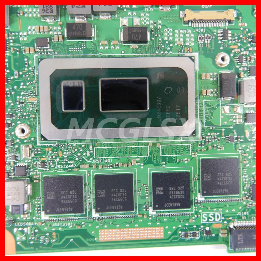 Imagem -03 - Placa-mãe Portátil para Asus Ux433f Ux433fn Ux4300f Ux433fa i5 Cpu I78th Gen 4gb 8gb 16gb de Ram
