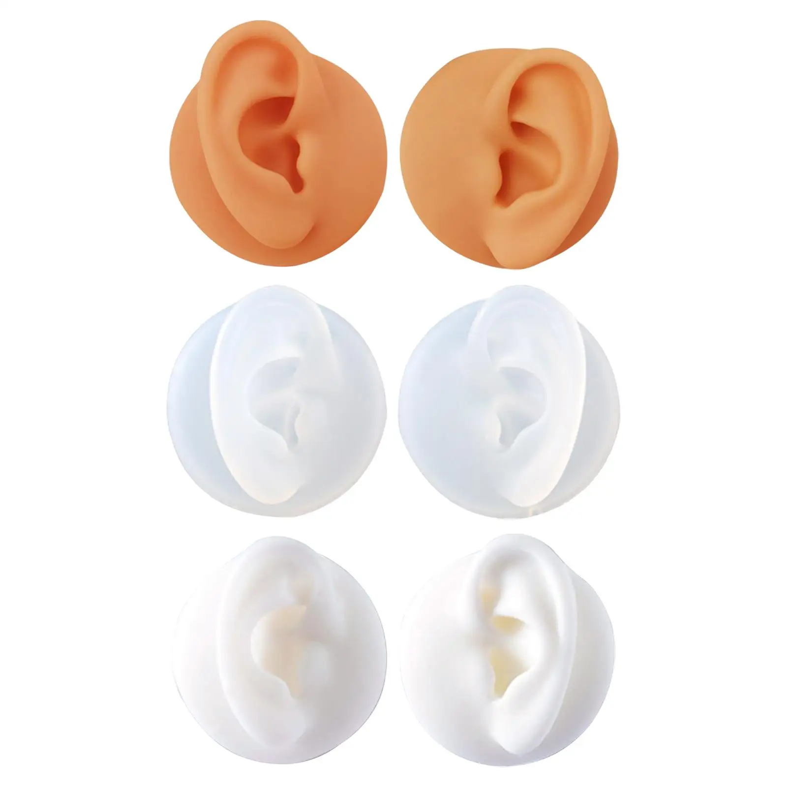 Flexible Silicone Ear Model Simulated Ear Models Earphones Display Reusable for