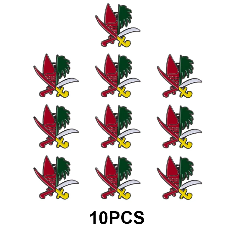 1-5-10-50-100 قطعة قطر ومملكة العربية السعودية العلم شارة بروش دبابيس التلبيب الطبيعية العلم التلبيب دبابيس علم الدولة شارة #2