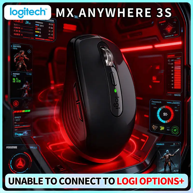 

Travel MX Anywhere 3S - 8000 DPI Darkfield, USB-C Quick Charge, Silent Click, Perfect for Classroom & Home Office Work