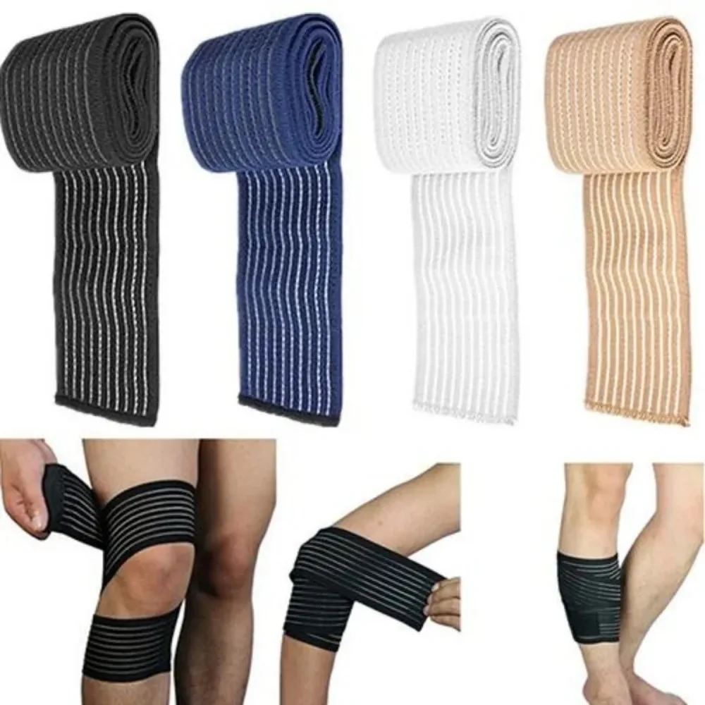 1Pcs Elastic Wrist Ankle Elbow Band Calf Arm Leg Run Sport Protector Knee Support Wrap Compression Bandage Exercise Accessories