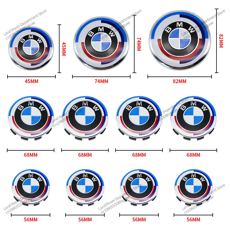 50 ° aniversário para bmw, 7 peças, f20, f21, e88, e90, f32, f33, f36, g30, g31, g38, e63, f06, f12, f13, f01, f02, f03, F04, G11, G12, G15, E63