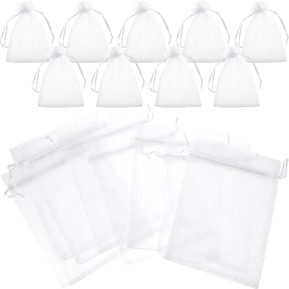 

100Pcs MeshDrawstringBags JewelryStorage SmallGiftPartyFavor WeddingChristmas FavorBags ganzaBag StorageSolution Gift Packaging