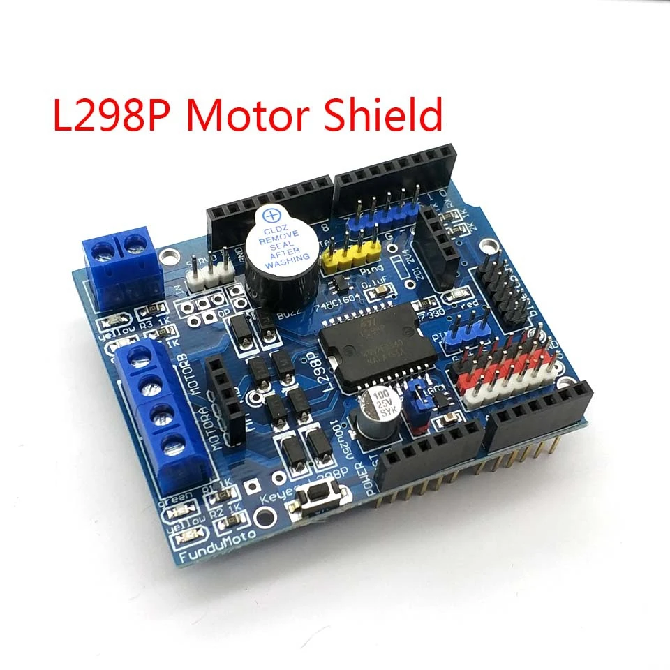 L298P L298 Shield R3 DC Motor Driver Shiled Board Module 2A Dual Full Bridge H-Bridge 2 Way for Arduino UNO R3 Relay 5V 12V