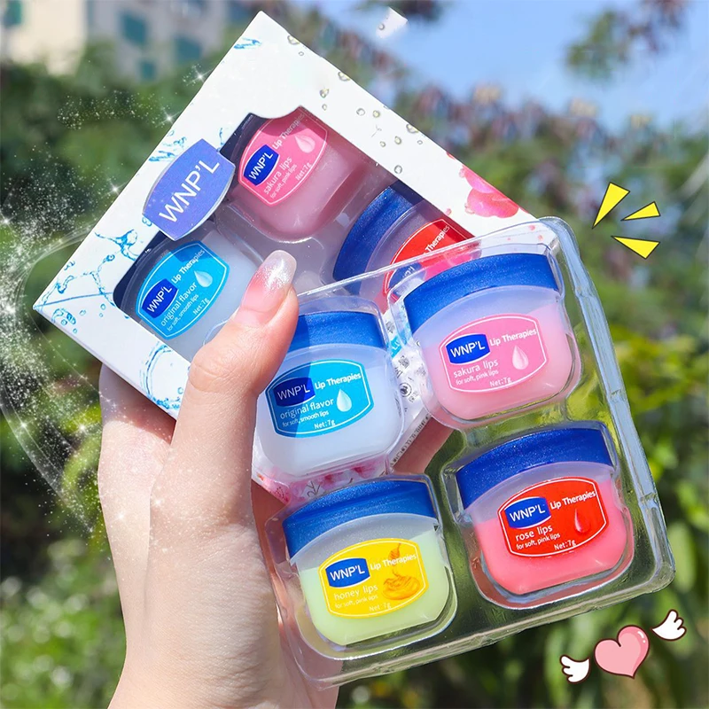 4/6/8pcs Fruit Series Lip Balm Set Set Moisturizing Refreshing Non-sticky Anti-cracked Lip Mask Vaseline For Lips Makeup