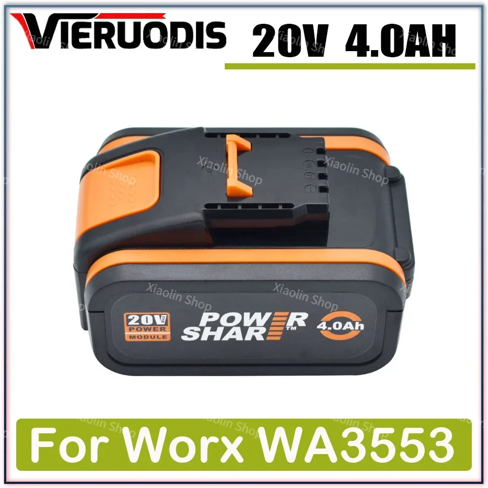 

For 20V Battery 4000mah Li-ion for Worx WX390/WX176/WX166.4/WX372.1 WX800/WX678/WX550/WX532/WG894E WG629E/WG329E/WG2