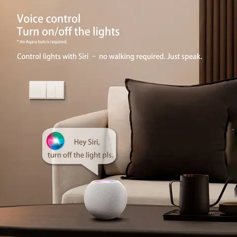 Aqara E1 Smart Väggströmbrytare Zigbee 3.0 Fjärrkontroll Trådlös Nyckel Neutral Kabel/Ingen Neutral Brandströmbrytare för MiHome Homekit 8 best sales HomeKit Smart Switch - №4