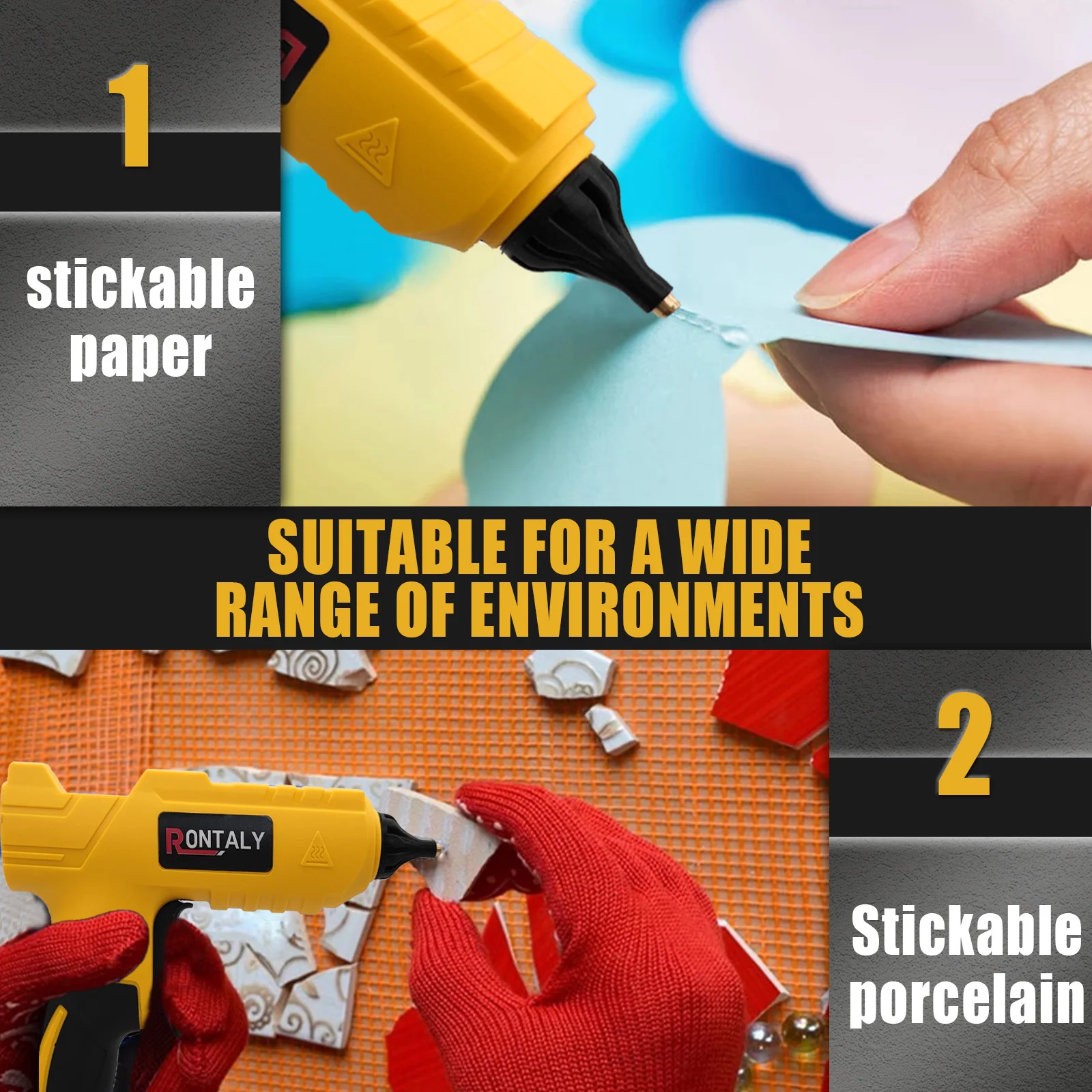 مسدس صمغ يسيح بالحرارة اللاسلكي بديل لبطارية ديوالت 18 فولت 10 قطع عصي غراء 11 مم، للحرف اليدوية والأدوات DIY (بدون بطارية) #4