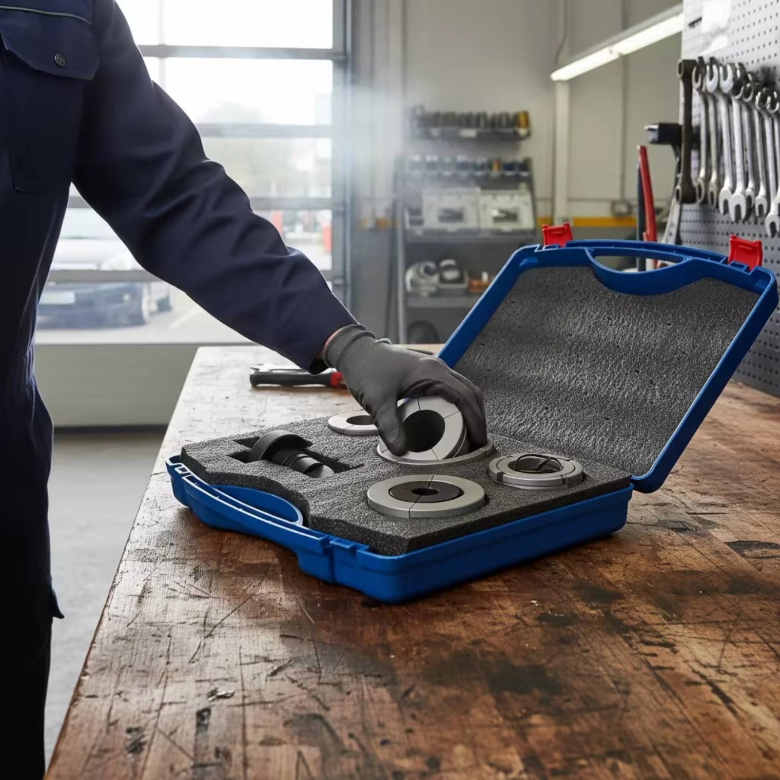 Kit d'outils d'expansion de tuyaux d'échappement hydraulique portable, extenseur de tuyaux d'échappement haute pression efficace pour les mécaniciens