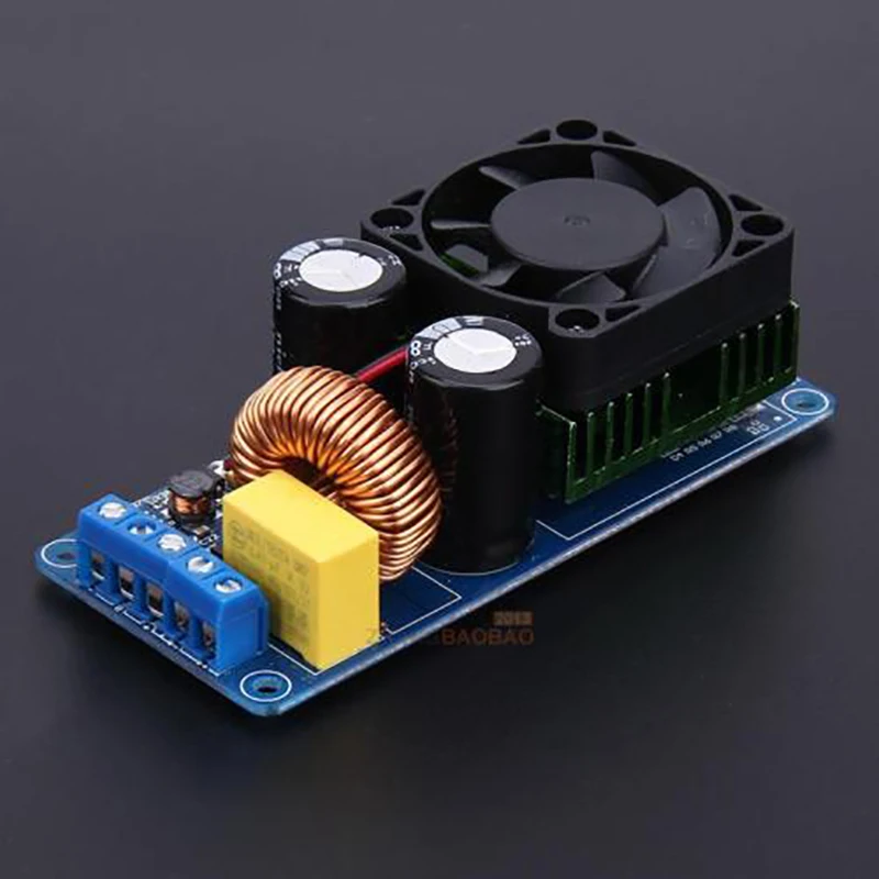 IRS2092S 500W Mono Channel Digital Amplifier Class D HIFI Power Amp Board + FAN