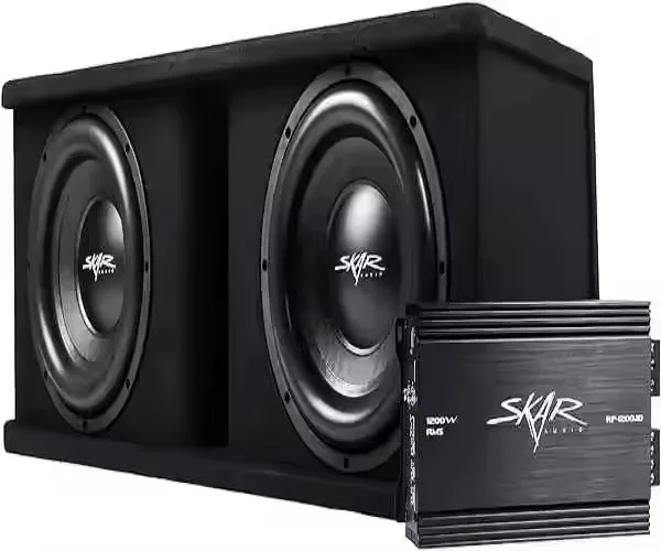 Authentic Top Original Genuine Audio Sdr-2X12D4 Dual 12 2400 Watt Loaded Ported Subwoofer Enclosure & Amplifiers