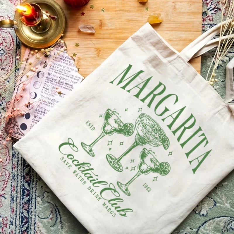 Borsa da donna modello 1pc borse stampate di grande capacità borse a tracolla pieghevoli in tela per ragazze borse per lo Shopping Casual femminile