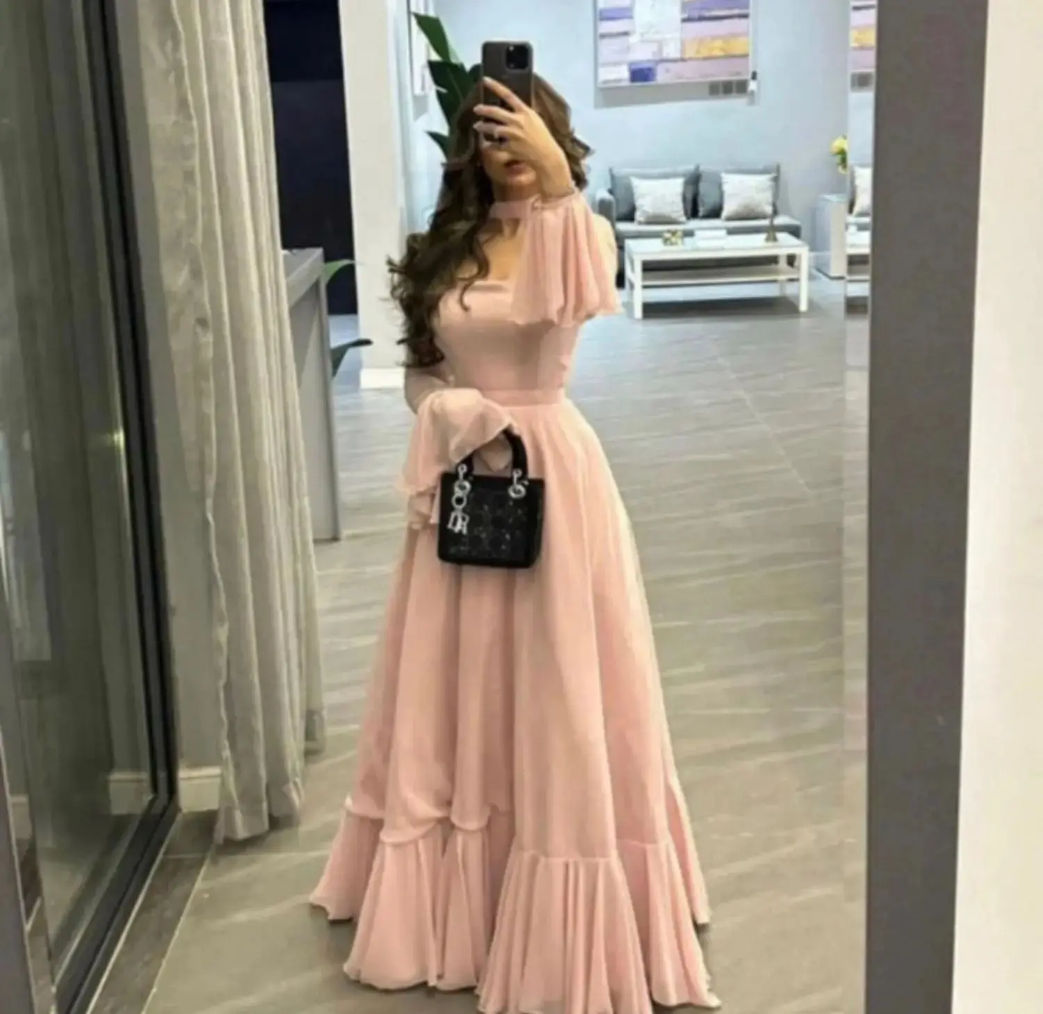 Graduation Gown Long Wedding Party Dress Women Elegant Luxury Evening Dresses customized Cocktail of Dresses for Prom Pink