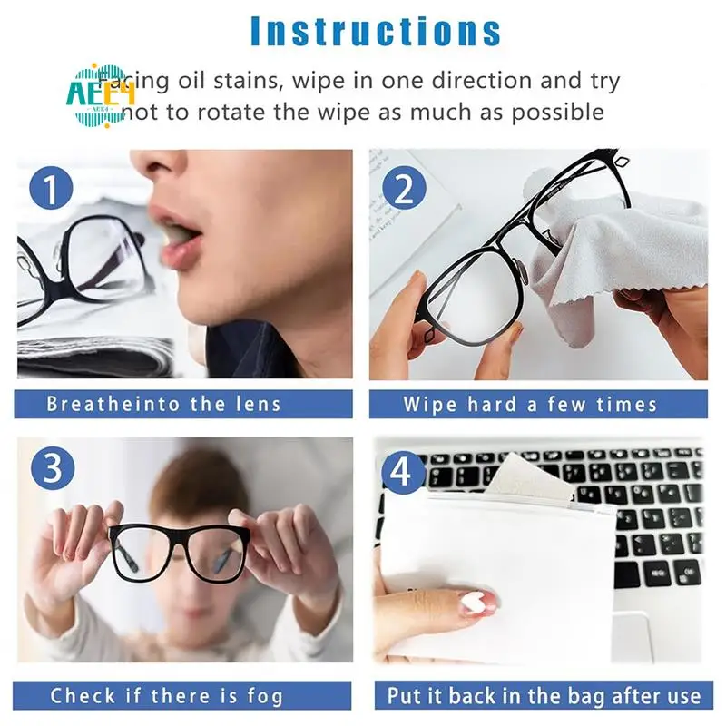 

AEE4- Салфетка из микрофибры подходит для электронных продуктов, чистки линз, очков, ювелирных изделий и т. д.