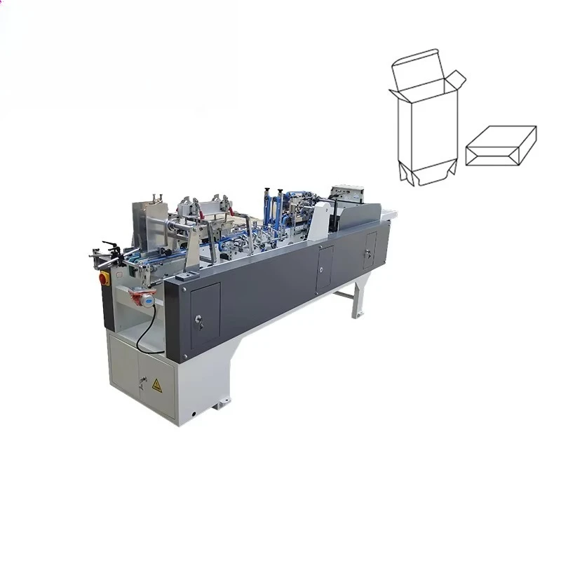 Mini Electric Box Folder Gluer Machine with Wood & Metal Packaging for Food Packaging