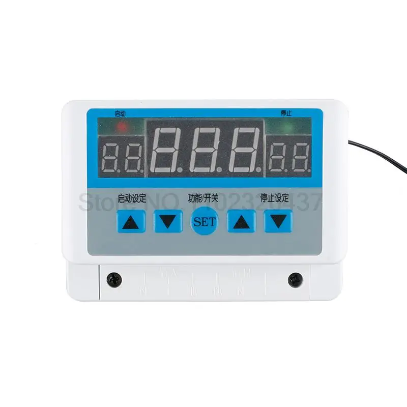 DC12/24/AC220V digital display high-power wall mounted temperature controller 30A contact 300W