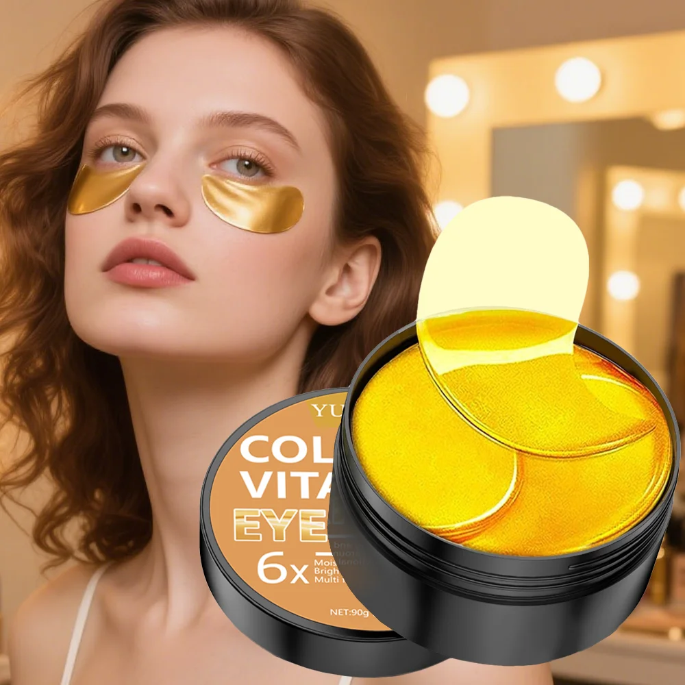 YUITIKUE Golden Eye Moisturizing Eye Mask, rich in collagen and hyaluronic acid, suitable for all skin types